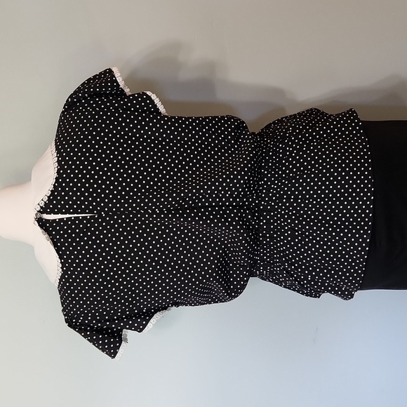Lipslide Black & White Polka Dot top - Picture 7 of 11